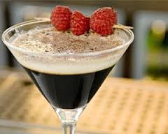 Chocolate frambuesas Martini,cocteles frambuesas Martini,preparar frambuesas Martini