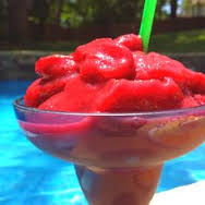 Fresa champán slushies,receta champán slushies,elaboracion champán slushies