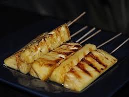 Brochetas de piña, Brochetas piña receta, Brochetas piña preparar