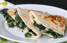 Quesadillas con espinacas, Quesadillas espinacas receta, Quesadillas espinacas preparar