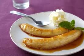 platanos flameados, receta platanos flameados, preparar platanos flameados