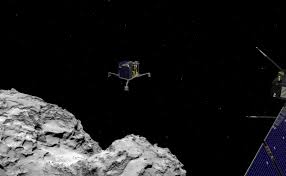 Philae aterriza en cometa, Philae y el cometa, robot Philae y cometa