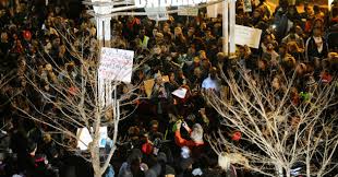 protestas NY por caso Brown, protestantes en NY, protestantes por brown